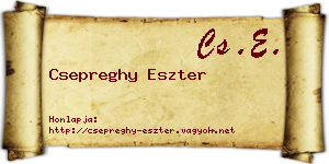 Csepreghy Eszter névjegykártya