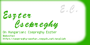 eszter csepreghy business card